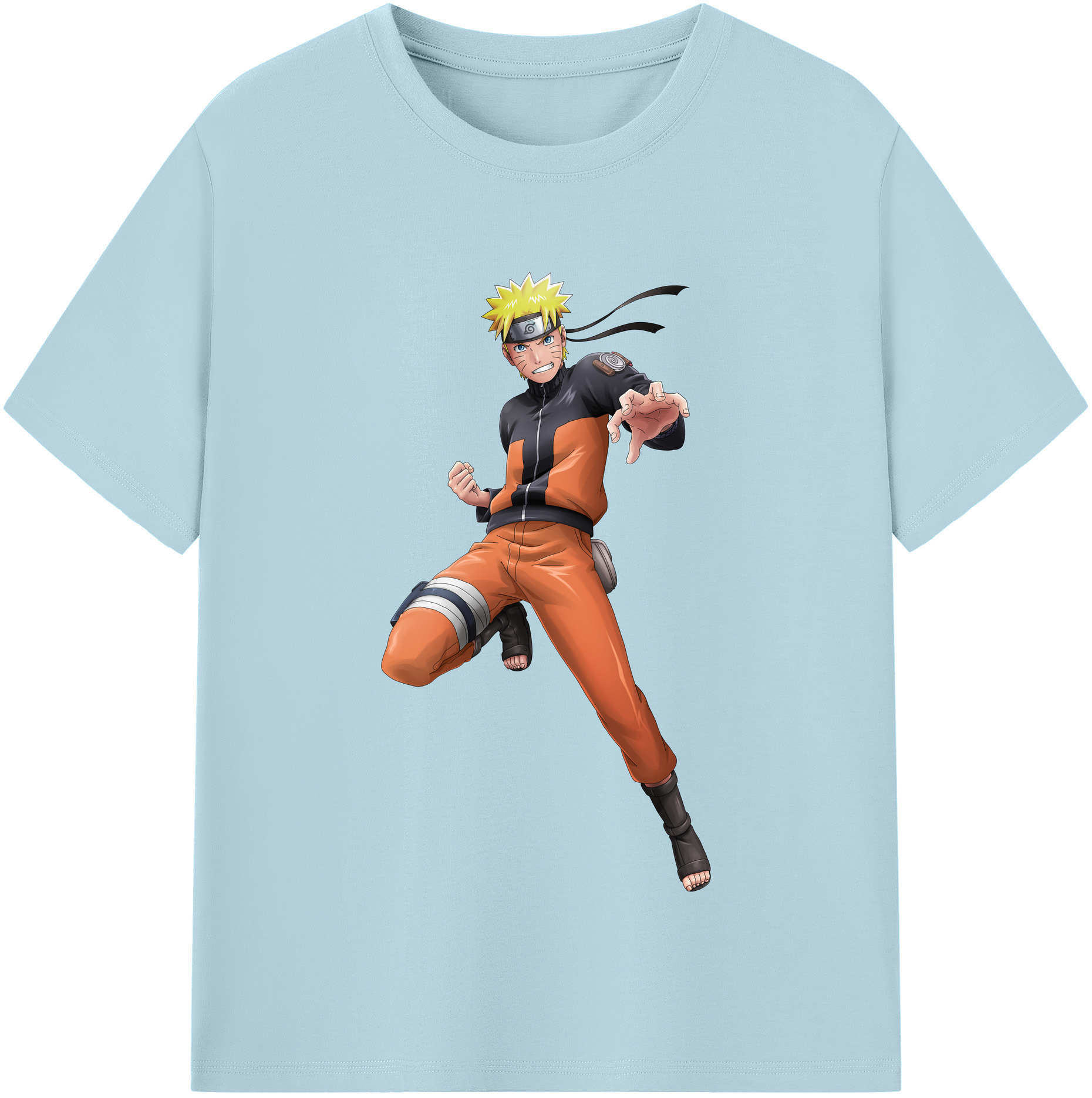 （画像用） NARUTO -ナルト- うずまき ナルト Uzumaki Naruto 綿100％半袖Tシャツ（フロントプリント）